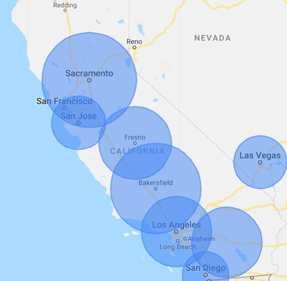 California Service Area